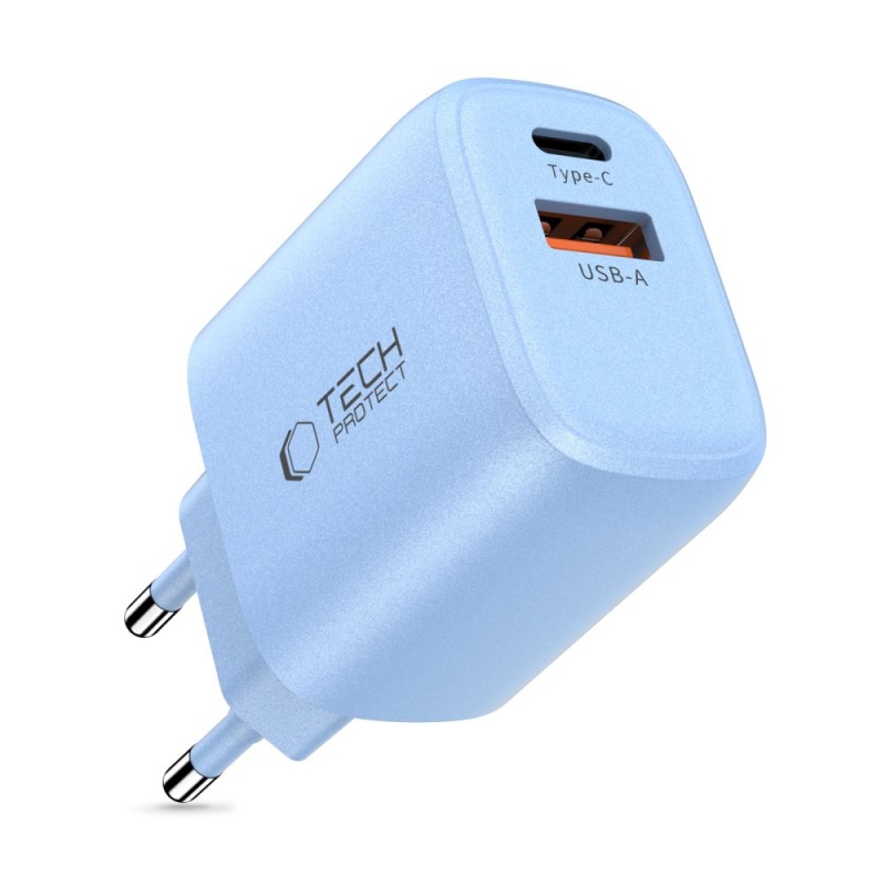 Ładowarka sieciowa TECH-PROTECT NCA25 20W PD / QC3.0 - Niebieska