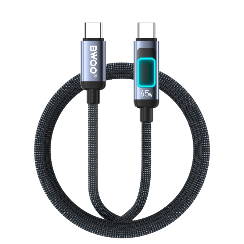 Kabel BWOO X324CC - pleciony z podświetleniem LED PD 60W - USB - C