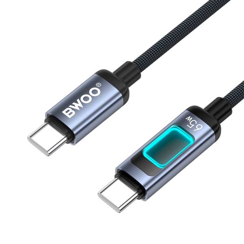 Kabel BWOO X324CC - pleciony z podświetleniem LED PD 60W - USB - C