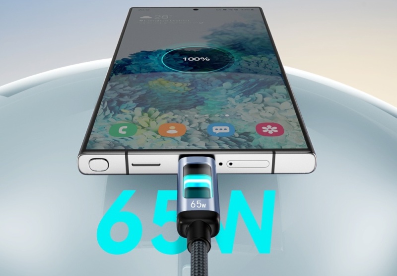Kabel BWOO X324CC - pleciony z podświetleniem LED PD 60W - USB - C