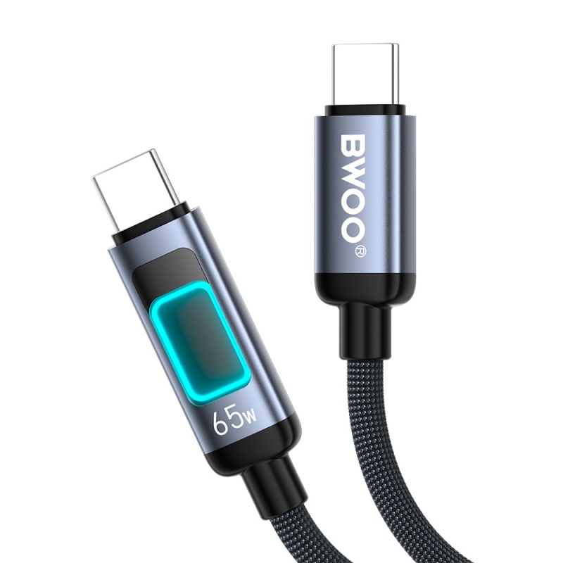 Kabel BWOO X324CC - pleciony z podświetleniem LED PD 60W - USB - C