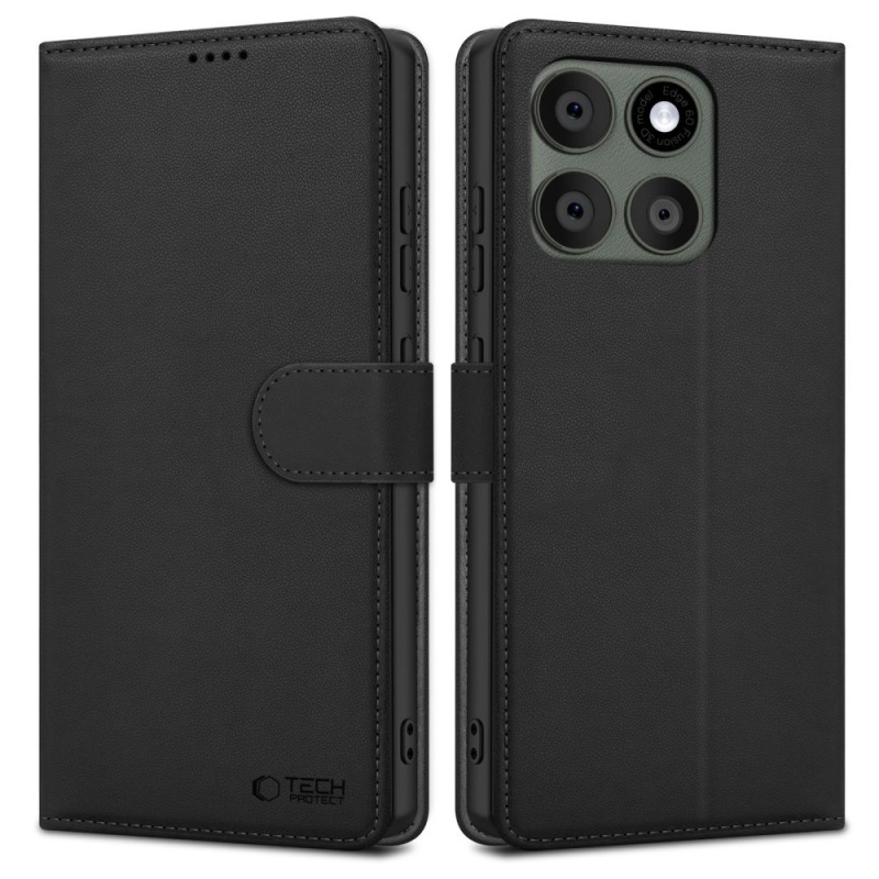 Etui - Futerał TECH-PROTECT Wallet do Motorola Edge 60 Pro - Czarny