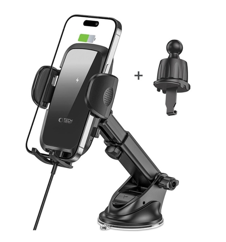 Uchwyt TECH-PROTECT CM15W-V1 na deskę lub kratkę z ładowaniem 15W