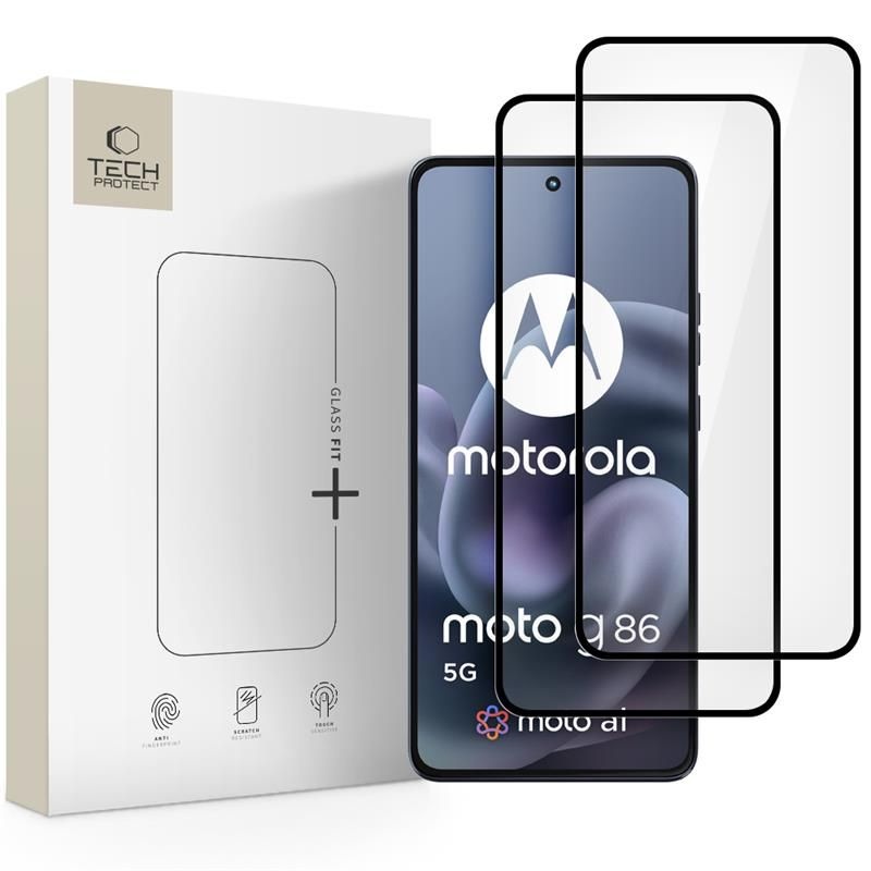 Szkło na ekran TECH-PROTECT GLASS FIT+ 2-PACK do Motorola Moto G86 5G