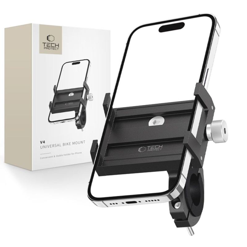 Uchwyt rowerowy TECH-PROTECT V4 UNIVERSAL Bike Mount BLACK