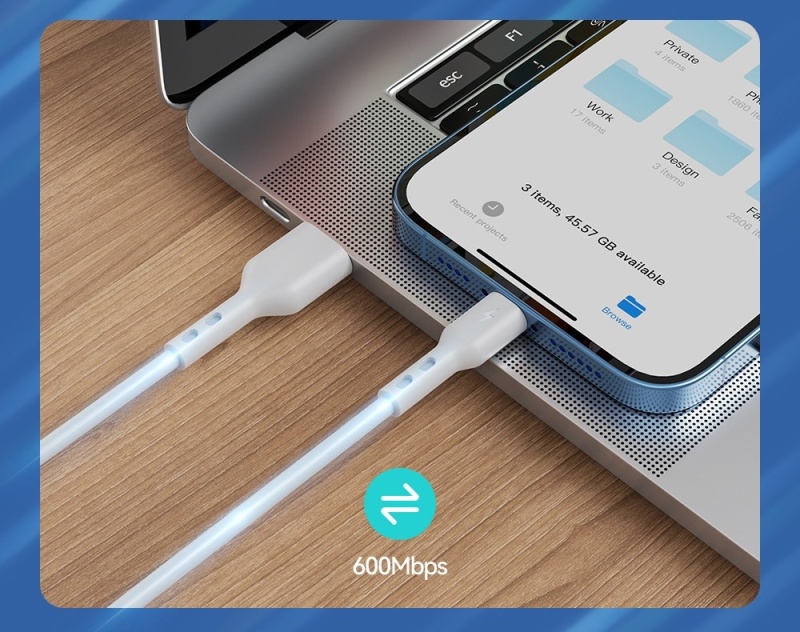 Kabel BWOO X172L USB - Lightning 2 metry - 3A - do iPhone