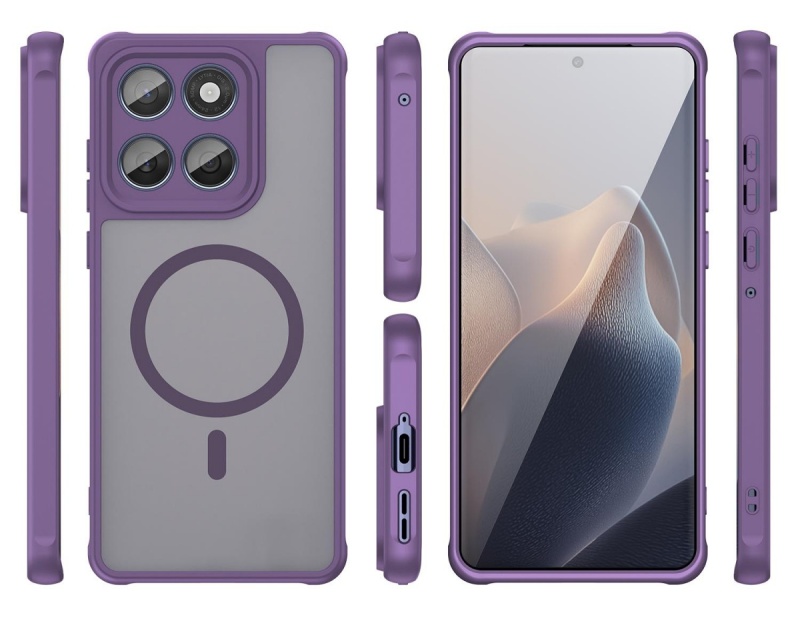 Etui Frozen MagSafe Case do Motorola Moto G86 5G - Fioletowy