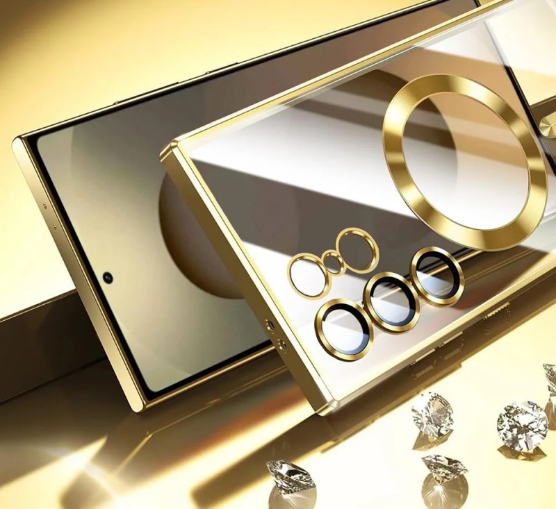 Etui Electro MagSafe do Samsung Galaxy S25 Ultra - Złoty