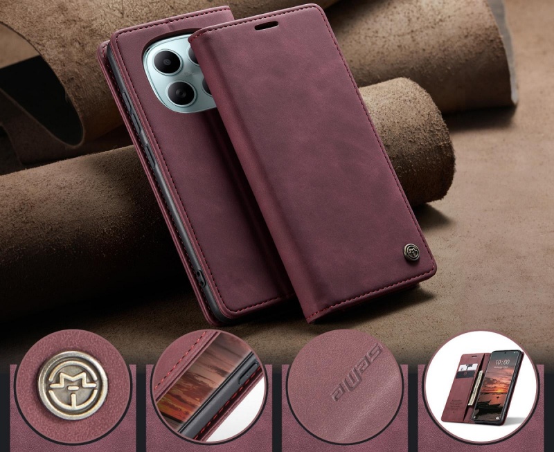 Etui CaseMe Soft do Xiaomi Redmi Note 15 - Bordowy