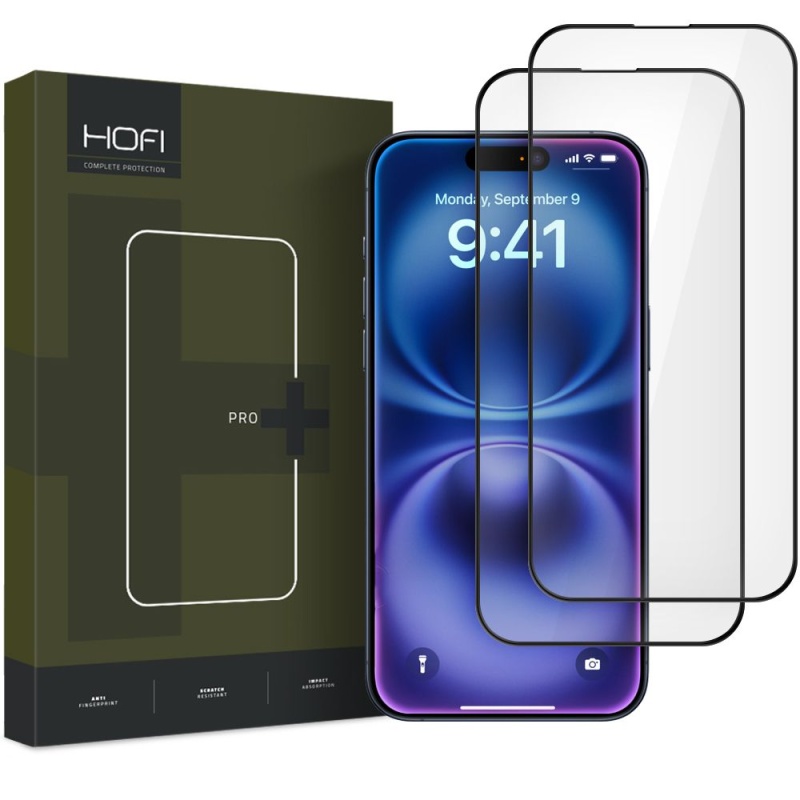 2x Szkło na ekran HOFI Glass PRO+ Black do Apple iPhone 16
