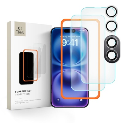3-Pack Szkło hartowane Tech-Protect Supreme do Apple iPhone 16