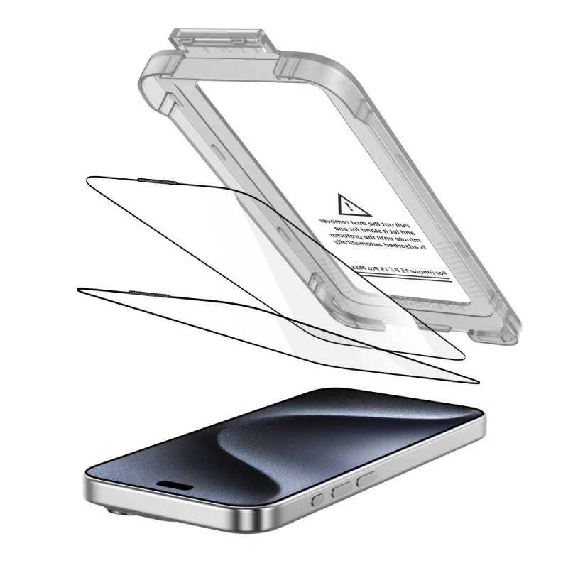 2x Szkło hartowane Tech-Protect-QUICK SET+ do Apple iPhone 15 Pro
