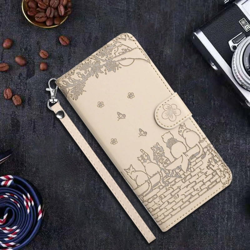 Etui / futerał Beige Cat do Samsung Galaxy A37 5G