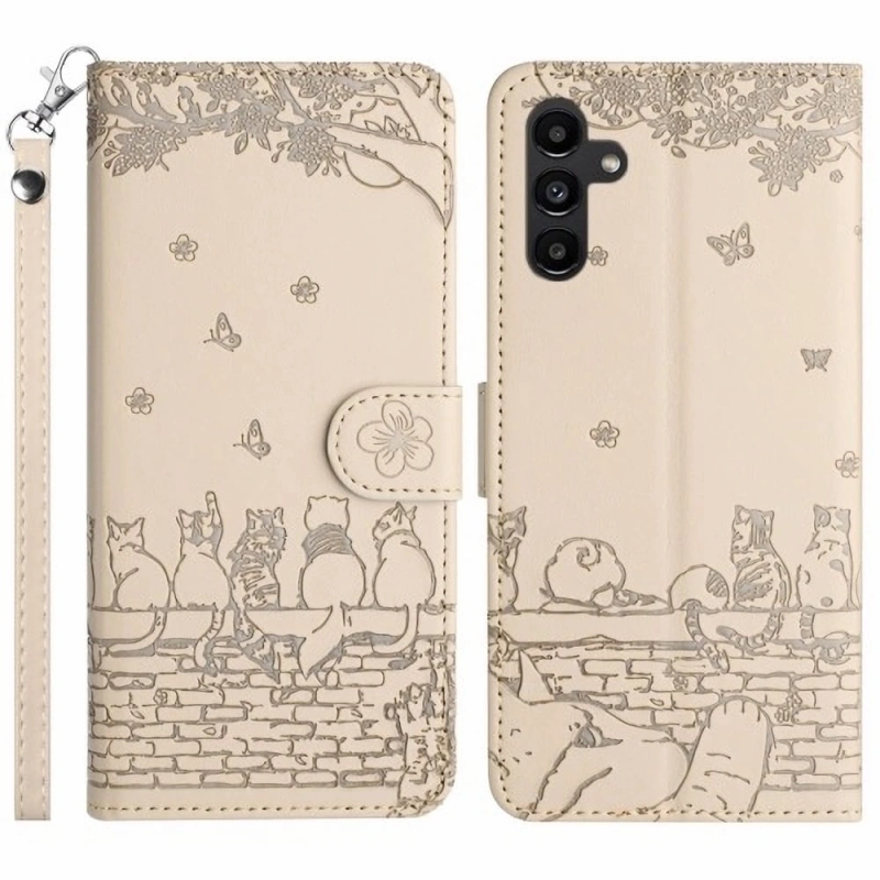 Etui / futerał Beige Cat do Samsung Galaxy A37 5G