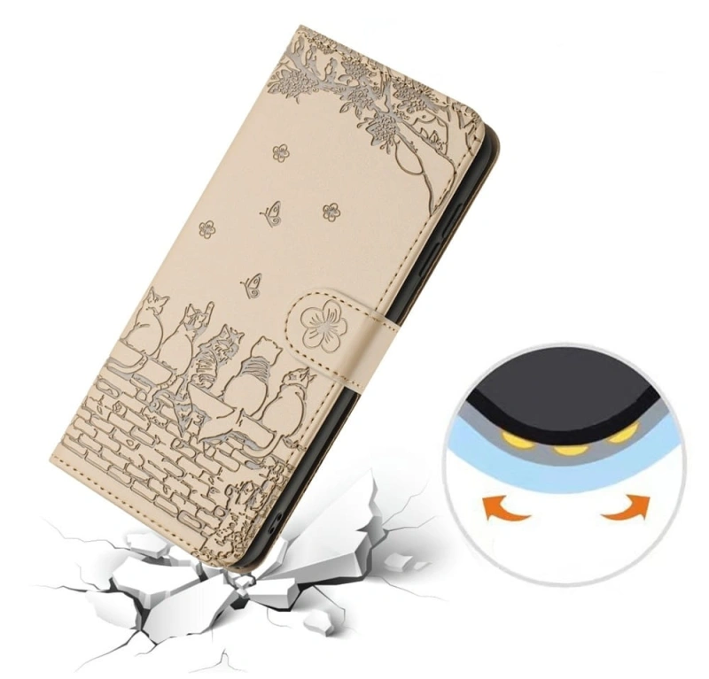 Etui / futerał Beige Cat do Samsung Galaxy A37 5G