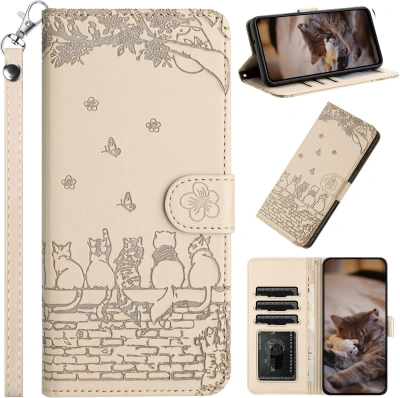 Etui / futerał Beige Cat do Samsung Galaxy A57 5G