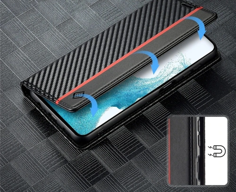 Etui Carbon Fiber Wallet do Samsung Galaxy A57 5G