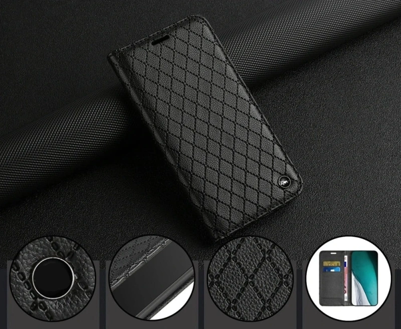 Etui Wallet Caro do Motorola Edge 70 Fusion 5G - Czarny
