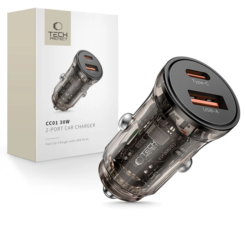 Ładowarka samochodowa T-P CC01 2x USB 30W / QC3.0
