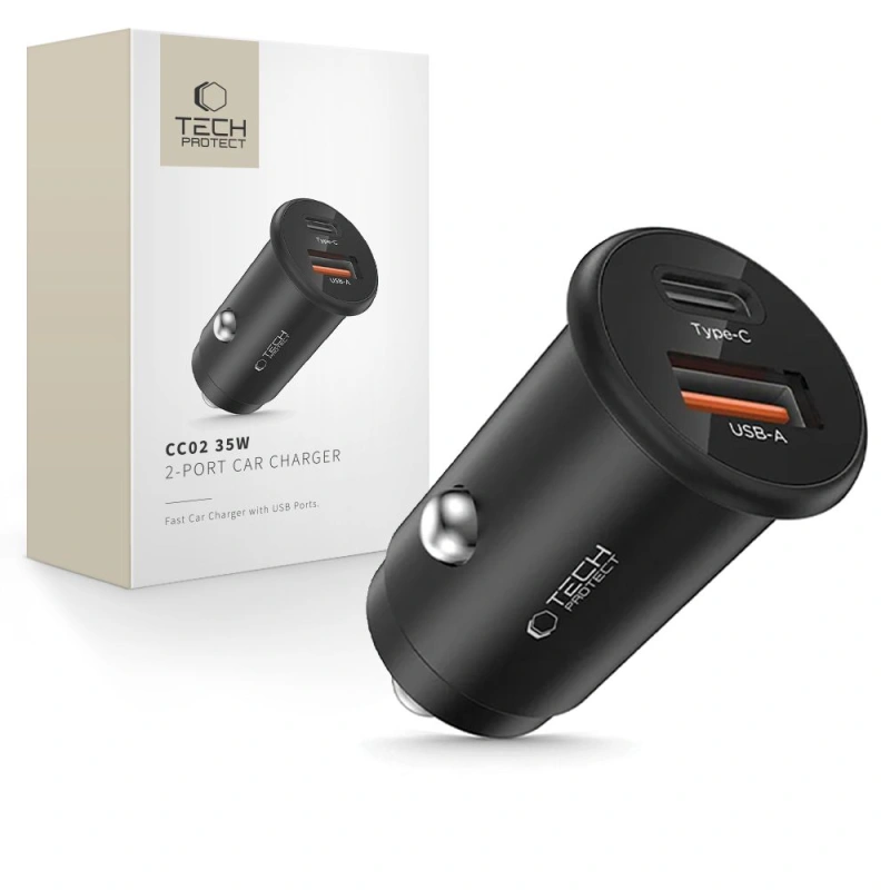Ładowarka samochodowa T-P CC02 2x USB 35W / QC3.0