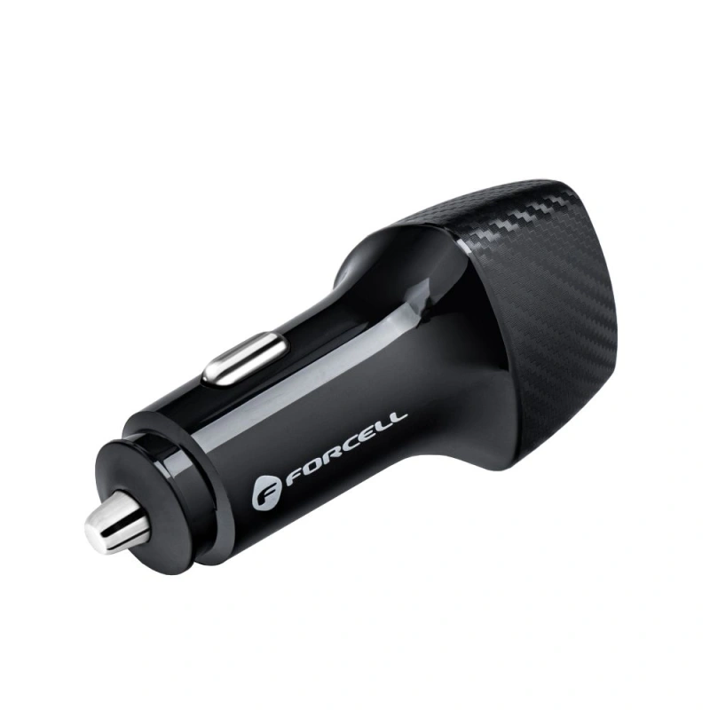 Ładowarka samochodowa Forcell Carbon 2x USB 38W / QC3.0