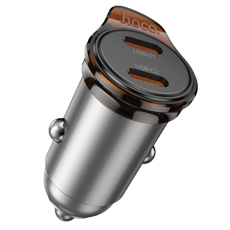 Ładowarka samochodowa Hoco NZ16B 2x USB C QC PD 45W