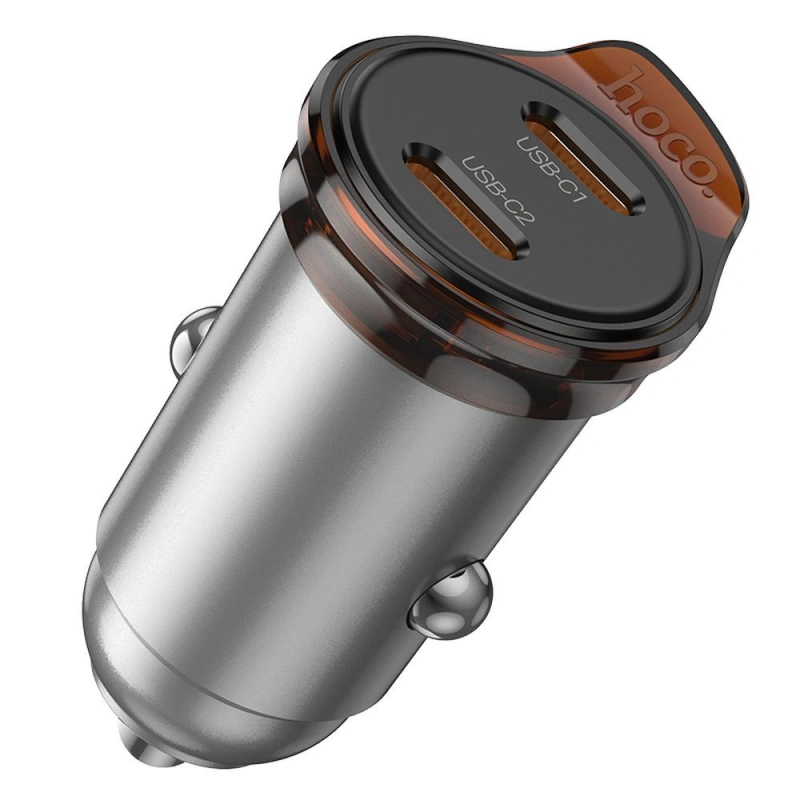 Ładowarka samochodowa Hoco NZ16B 2x USB C QC PD 45W