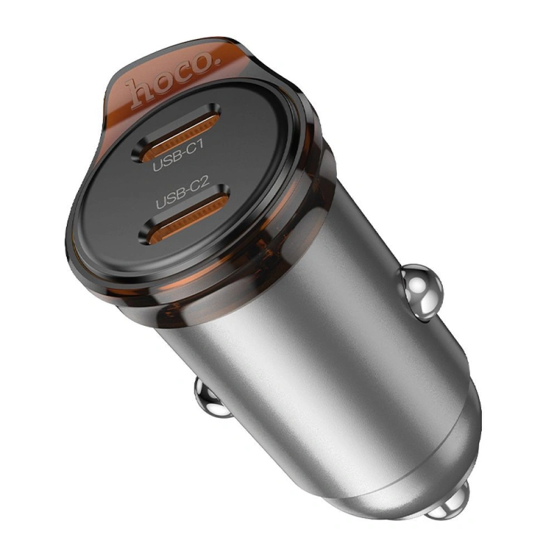Ładowarka samochodowa Hoco NZ16B 2x USB C QC PD 45W