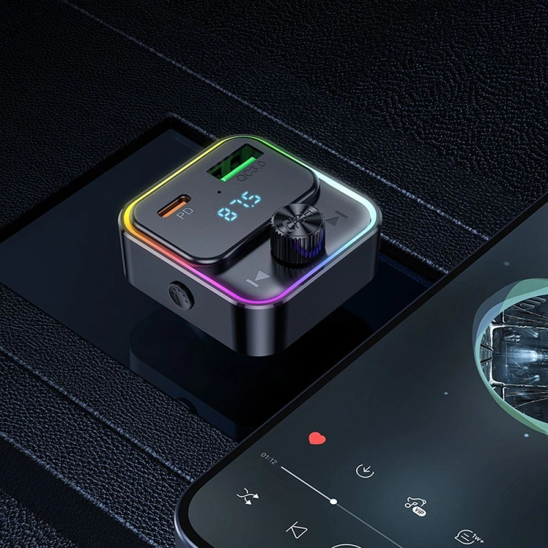 Ładowarka + Transmiter Bluetooth HOCO E81 2x USB PD 30W