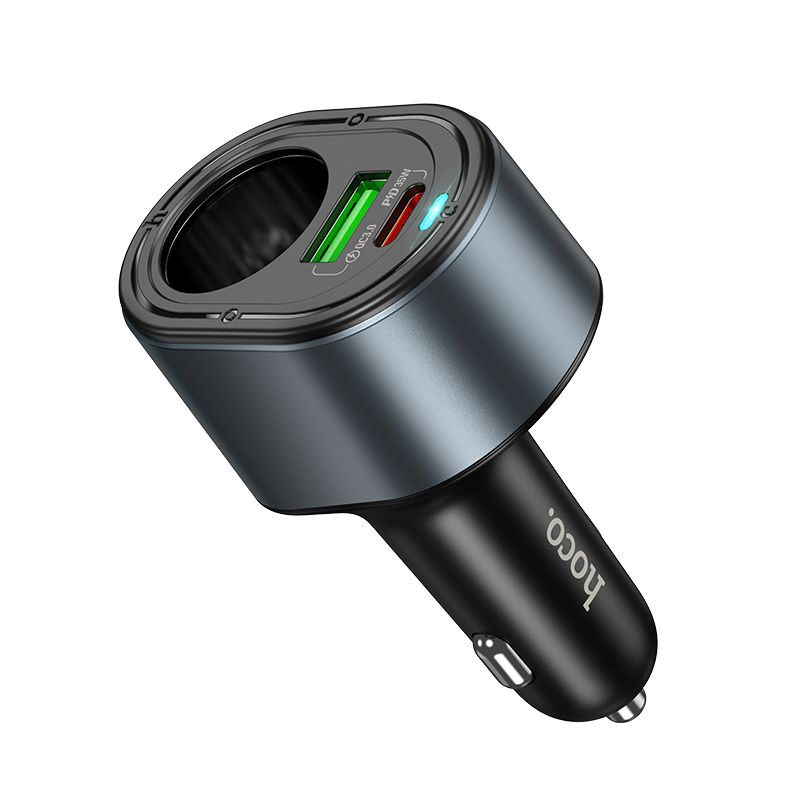 Ładowarka samochodowa Hoco Z56 2x USB + gniazdo zapalniczki PD QC3.0 3A 35W