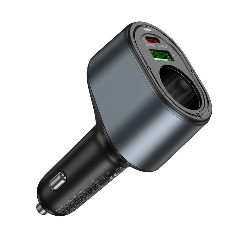 Ładowarka samochodowa Hoco Z56 2x USB + gniazdo zapalniczki PD QC3.0 3A 35W