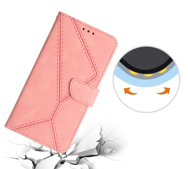Etui - Futerał Silky Wallet do Realme 16 Pro+ 5G - Różowy