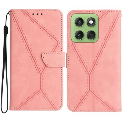 Etui - Futerał Silky Wallet do Motorola Edge 60 Pro - Różowy