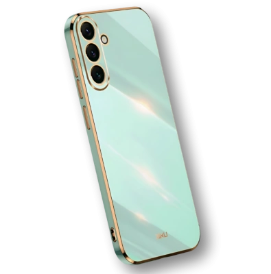 Etui XINLI Gold do Samsung Galaxy S24 FE - Zielony