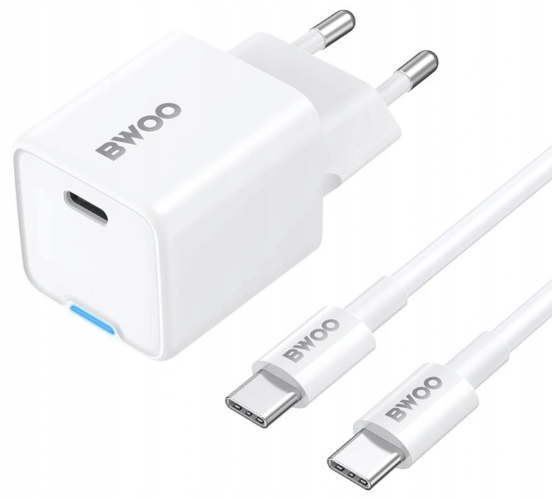 Ładowarka sieciowa BWOO GaN typ C PD 30W QC + Kabel USB - C