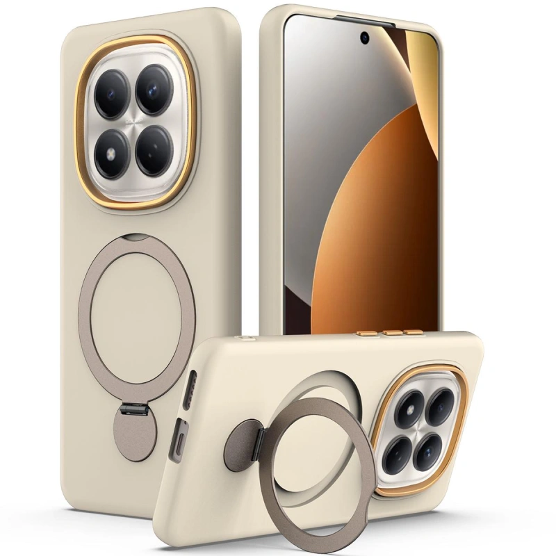 Etui Ring Magnetic do Xiaomi Redmi Note 15 Pro 5G - Beżowy