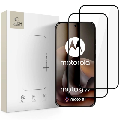  2x Szkło TECH-PROTECT GLASS FIT+ do Motorola Moto G87