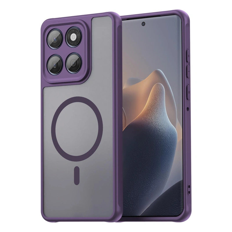 Etui Frozen MagSafe Case do Motorola Moto G87 5G - Fioletowy