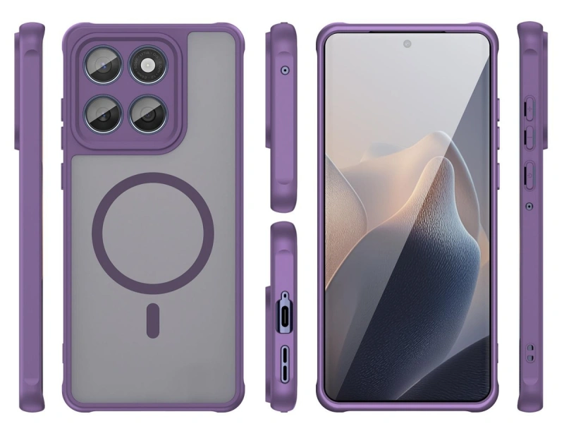 Etui Frozen MagSafe Case do Motorola Moto G87 5G - Fioletowy