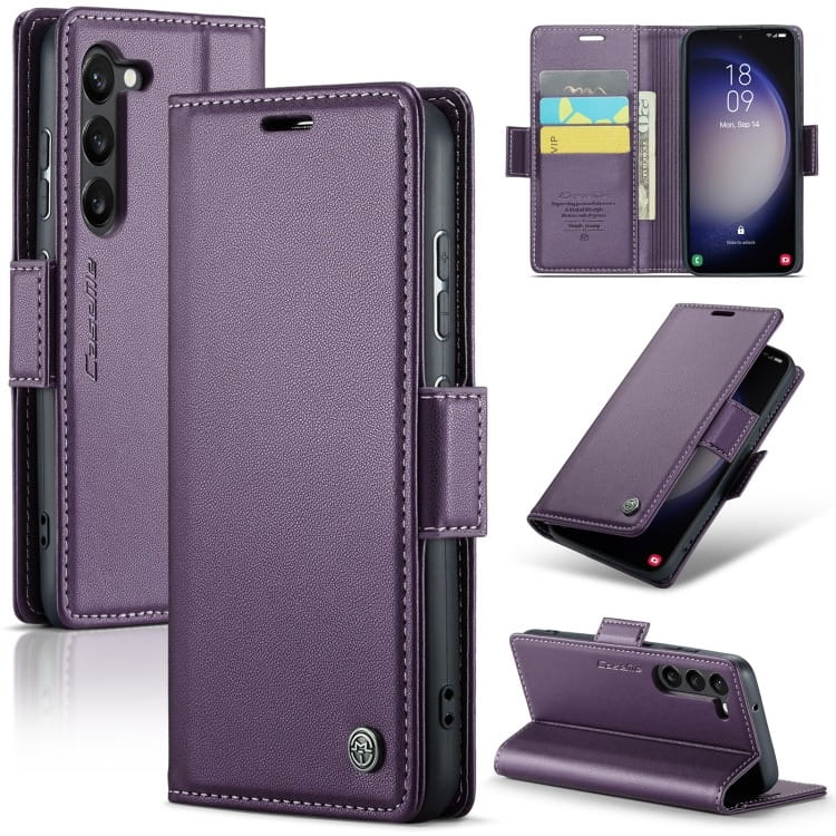 Etui CaseMe Leather do Samsung Galaxy S26 FE - Fioletowy