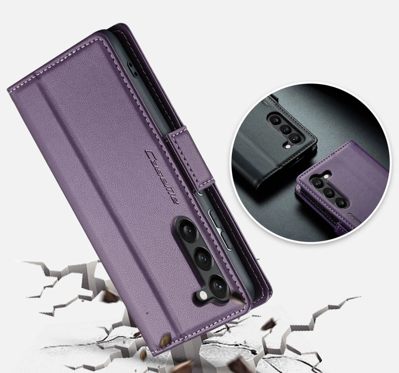 Etui CaseMe Leather do Samsung Galaxy S26 FE - Fioletowy