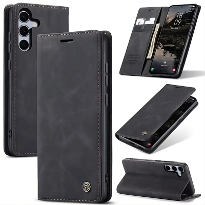 Etui z klapką CaseMe Soft do Samsung Galaxy S26 FE - Czarny