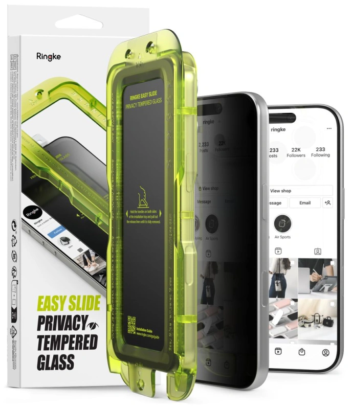 2x Szkło prywatyzujące Ringke Easy Slide 2-pack do iPhone 18 Pro