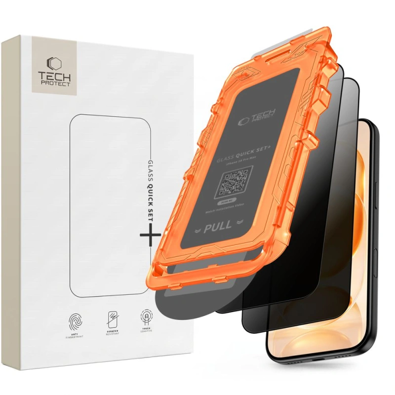 2x Szkło prywatyzujące Tech-Protect Quick SET SPY+ do Apple iPhone 18 Pro Max