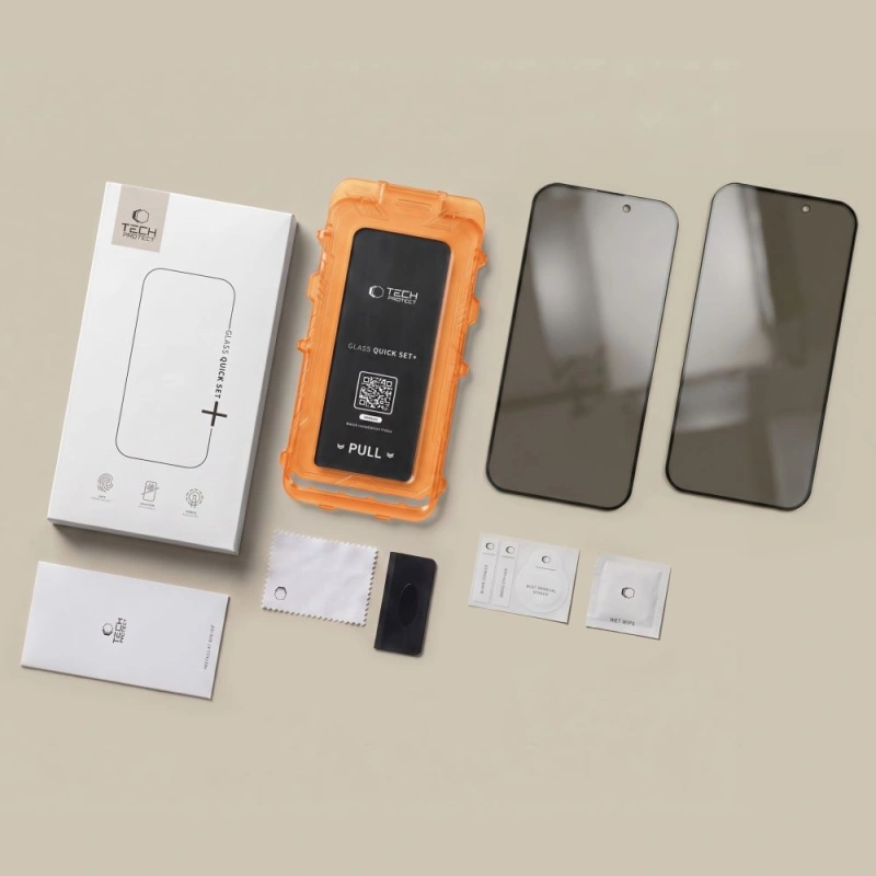 2x Szkło prywatyzujące Tech-Protect Quick SET SPY+ do Apple iPhone 18 Pro Max