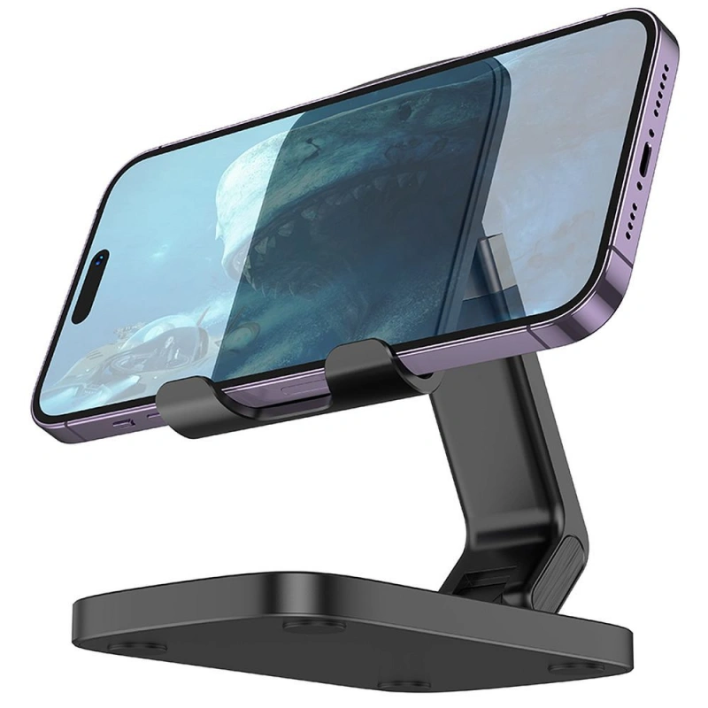 Uchwyt na telefon biurkowy Hoco HD8 - Czarny